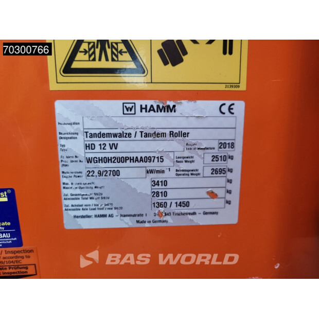2018 HAMM HD12 VV-43287122