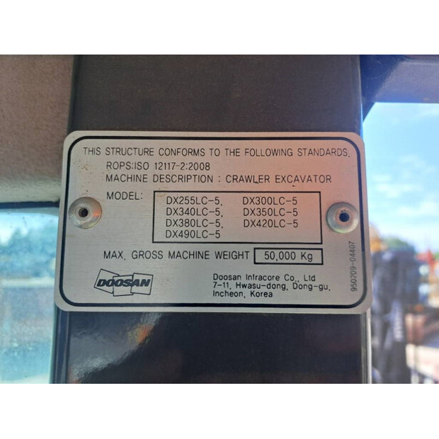 2018 Doosan DX340LC-5-43310072