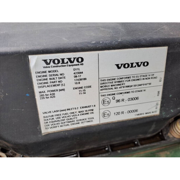 2017 Volvo A30G-43310653