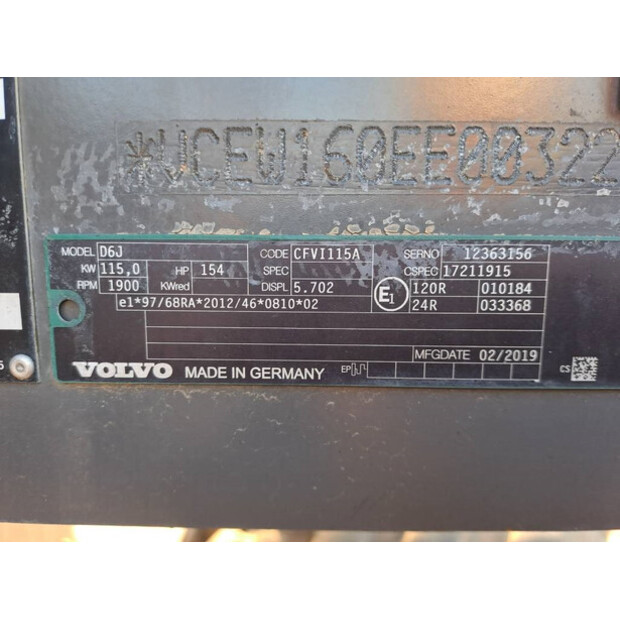 2019 فولفو EW160E-43310855