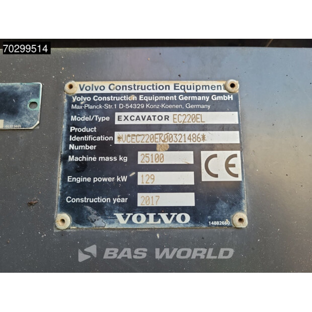 2017 Volvo EC220EL-43338504