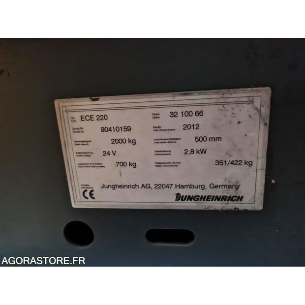 2012 Jungheinrich ECE220-43360983