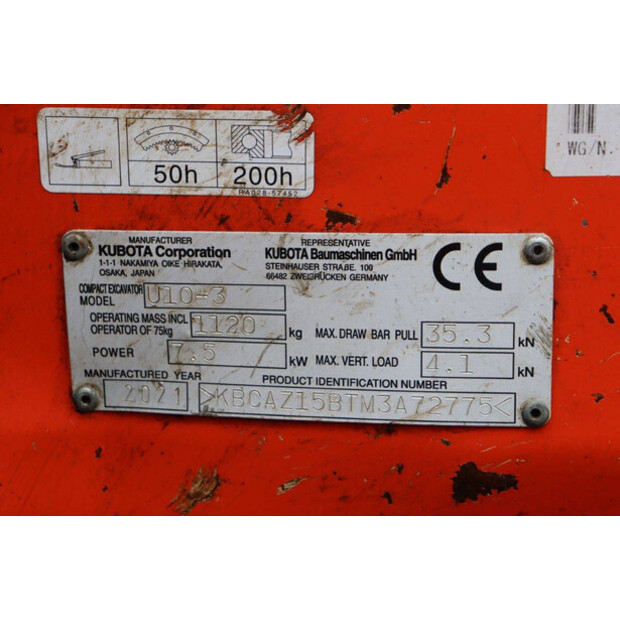 2021 KUBOTA U10-3-43368408