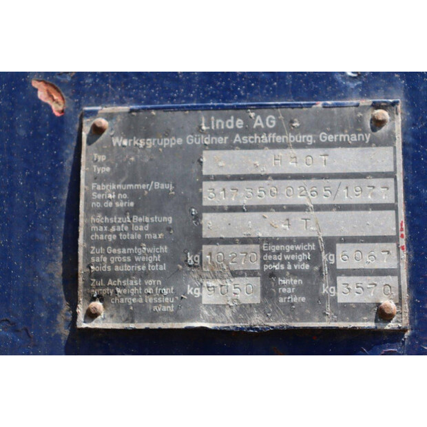 1977 Linde H40T-43370302