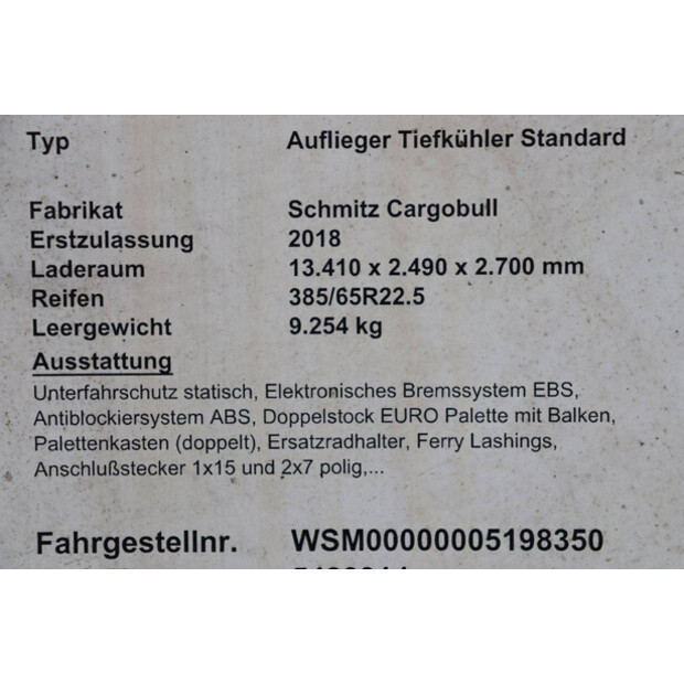 2018 Schmitz Cargobull SCB*S3B-43373409