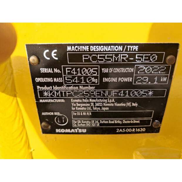 2022 Komatsu PC55MR-5-43393344