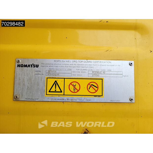 2016 كوماتسو PC210LC-10-43415829