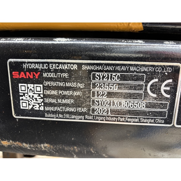2021 SANY SY215C-43427163
