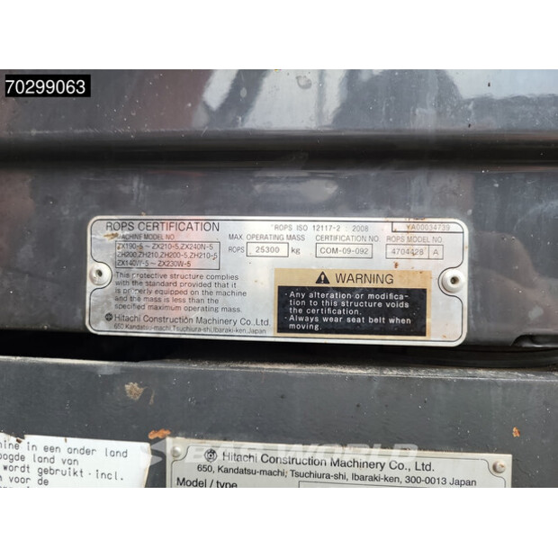 2015 Hitachi ZX140W-5B-43457012