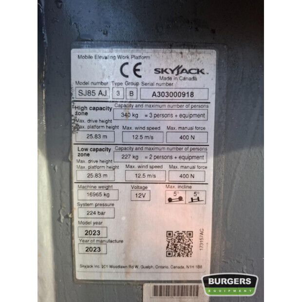 2023 SkyJack SJ85 AJ-43460925