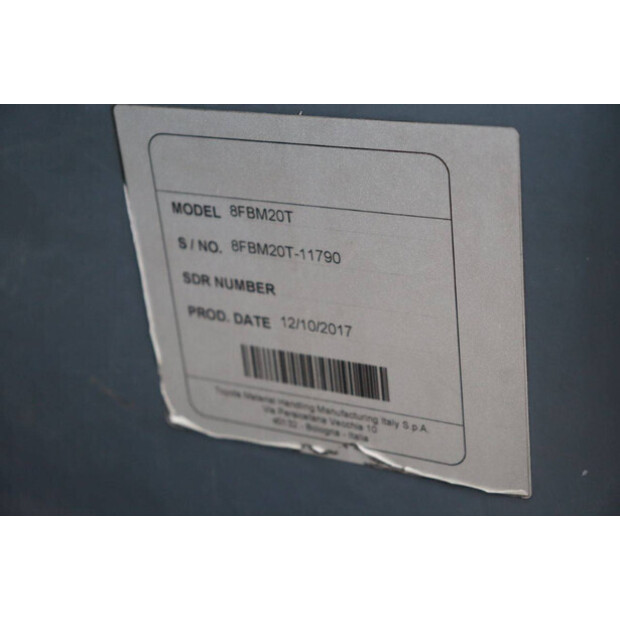 2017 تويوتا 8FBM20T-43464450