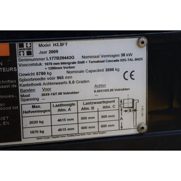 2009 Hyster H3.5FT-43465253