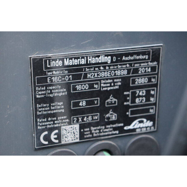 2014 Linde E16C-01-43466146