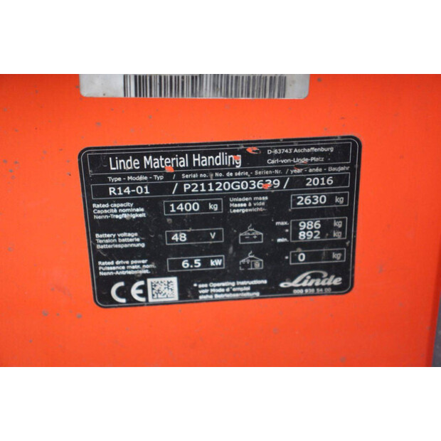 2016 Linde R14-01-43467572