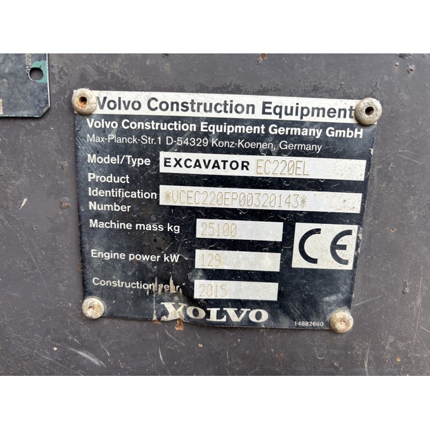 2015 Volvo EC220EL-43494023