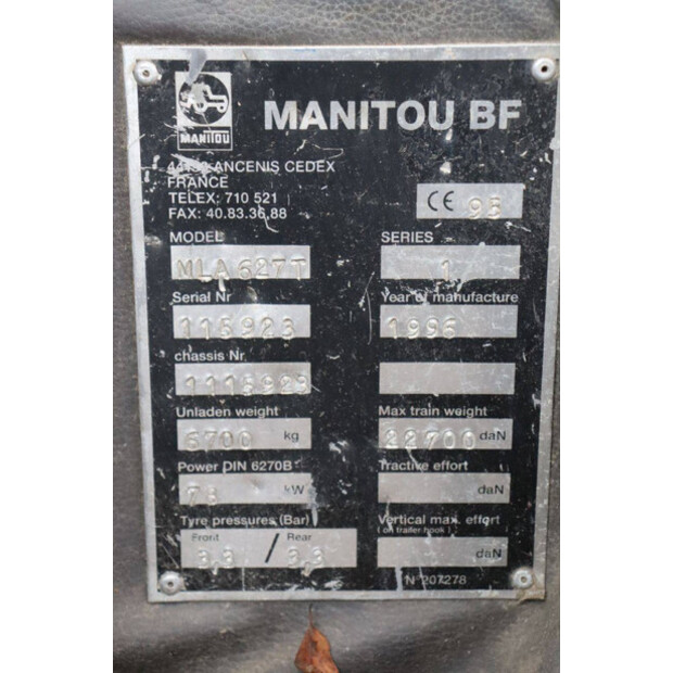 1996 Manitou MLA 627 T-43515694