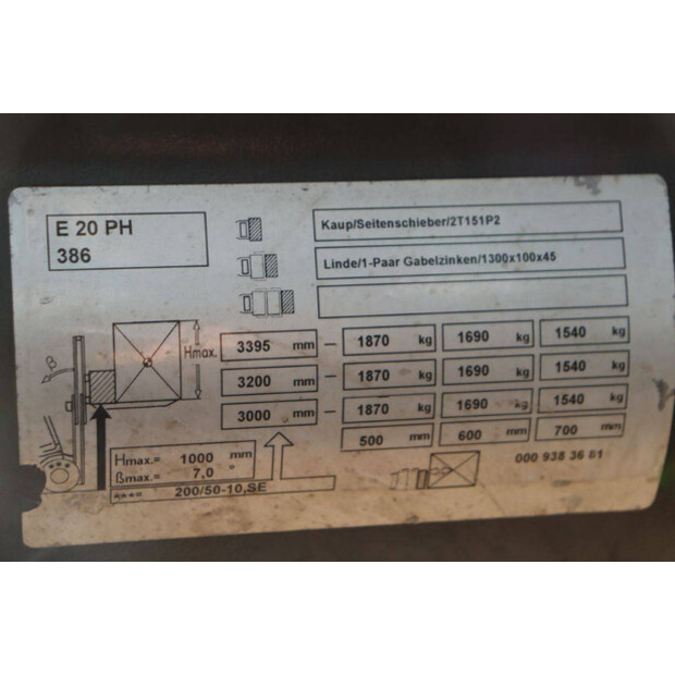 2019 Linde E20PH-02-43516059