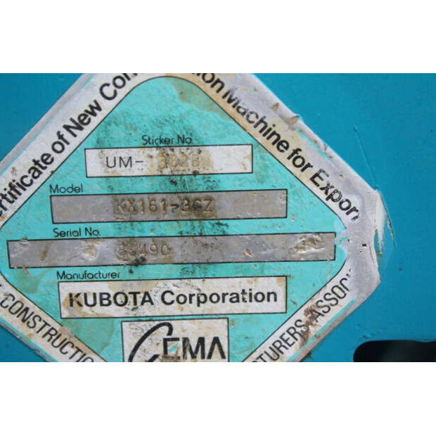 2013 KUBOTA KX161-3SZ-43516404