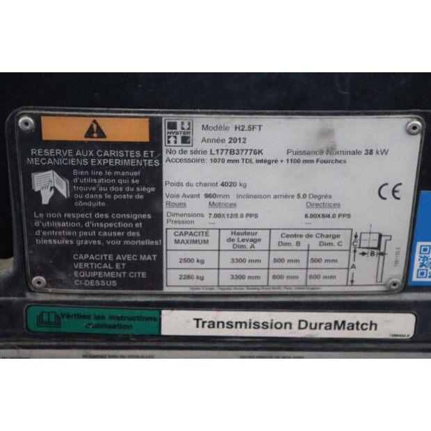 2012 Hyster H2.5FT-43518577
