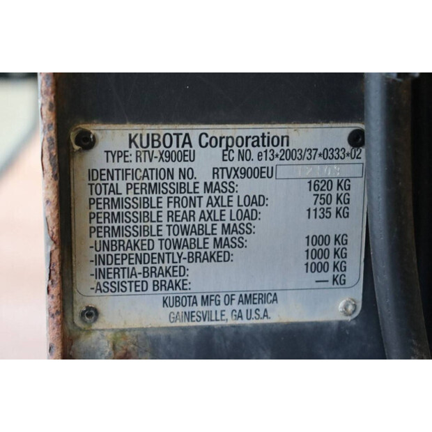 2016 KUBOTA RTV-X900-43519194
