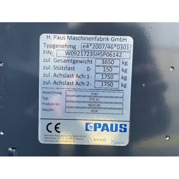 2018 Paus PTK 31-43565133