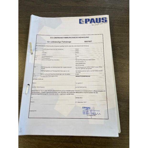 2018 Paus PTK 31-43565151