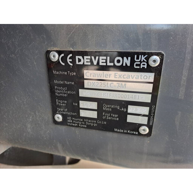 2025 Doosan DX225LC-7M-43598862