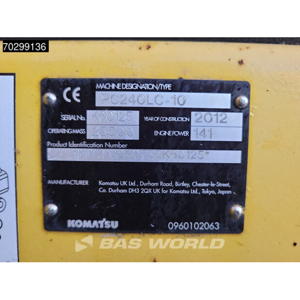 2012 كوماتسو PC240LC-10-43604183