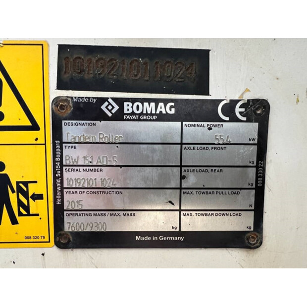 2016 BOMAG BW151AD-5-43629879