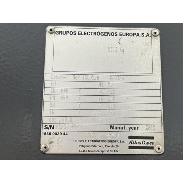 2015 Atlas-Copco QAS 325 VD-43651549