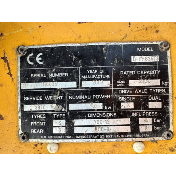 2007 TCM D-FHG25T3-43672420