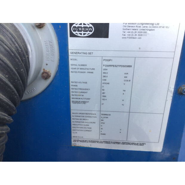 PERKINS 2306C-E14 TAG2 GENERATOR 350 KVA USED-43676012