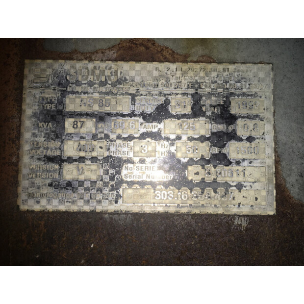 PERKINS T6.354.4 GENERATOR 87 KVA USED-43676026