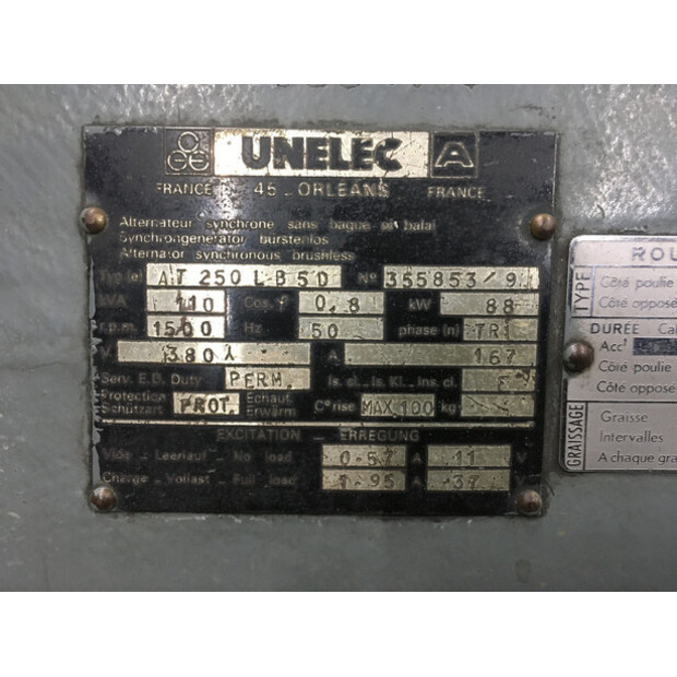 FIAT 821-I GENERATOR 110KVA USED-43676096