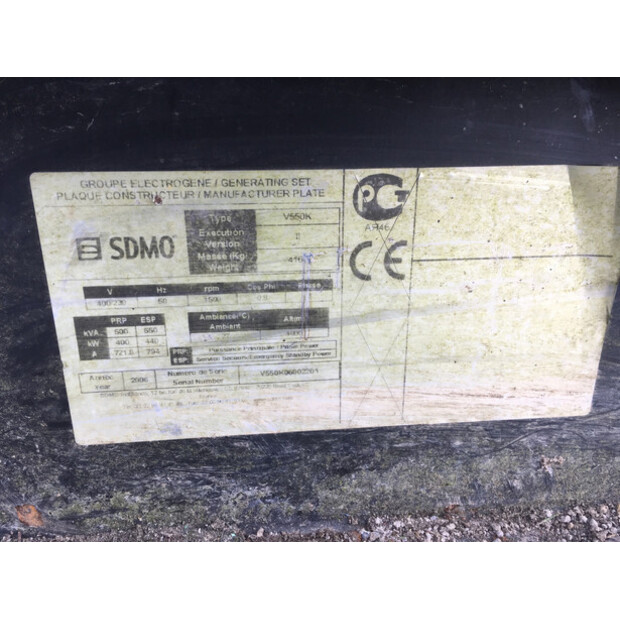 VOLVO V550K GENERATOR 550KVA USED-43676120