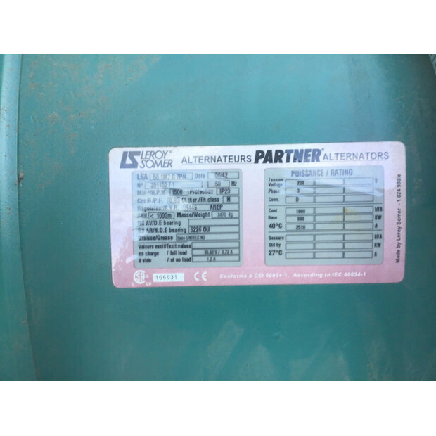 PERKINS 4012 TWG2 GENERATOR 1000KVA USED-43676145