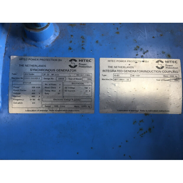 DETROIT DIESEL 8V92TA 8083-7405 GENERATOR 320KVA USED-43676363