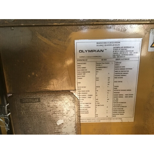 OLYMPIAN GEH250 GENERATOR 250KVA USED-43676386