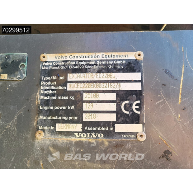 2018 فولفو EC220EL-43676429