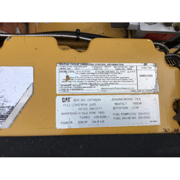 CATERPILLAR C6.6 GENERATOR 179KVA USED-43676497