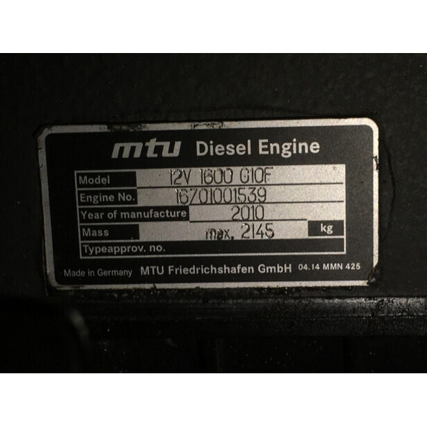 MTU 12V1600G10F GENERATOR 700KVA USED-43676587