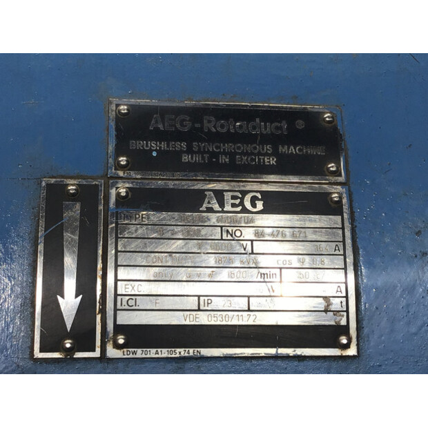 MTU 16V396 GENERATOR 1875KVA USED-43676599