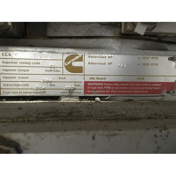 CUMMINS KT19G GENERATOR 275KVA USED-43676646