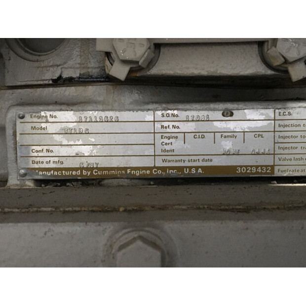 CUMMINS KT19G GENERATOR 275KVA USED-43676648