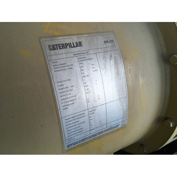 CATERPILLAR 3456 GENERATOR 455KVA USED-43676671