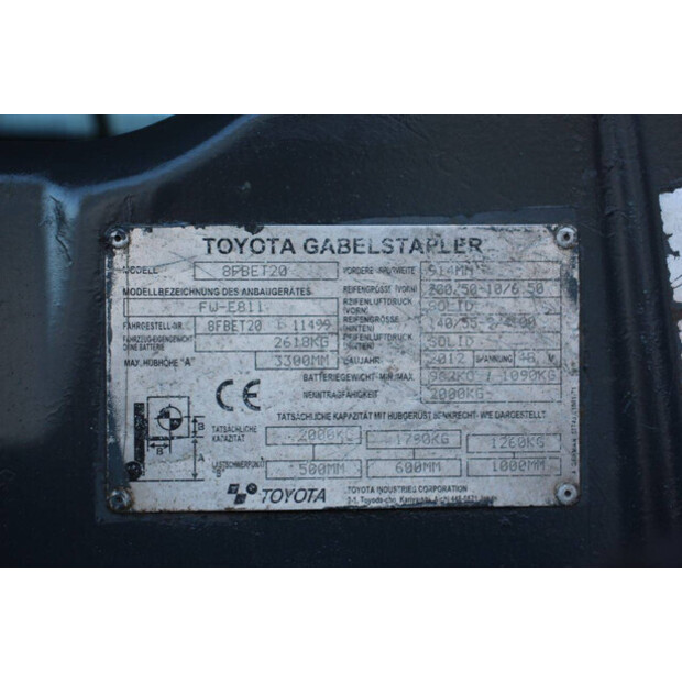 2012 Toyota 8FBET20-43690966