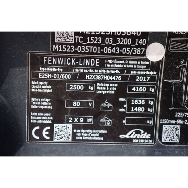 2017 Linde E25H-01/600-43708678