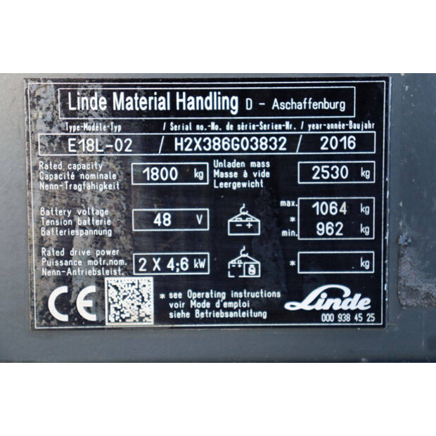 2016 ليندي E18L-02-43709078