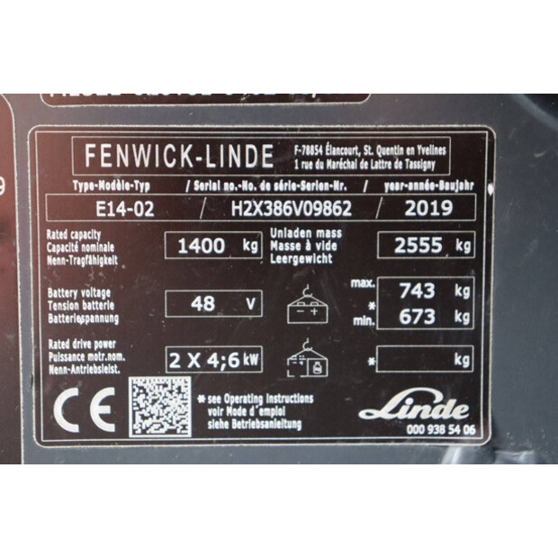 2019 Linde E14-02-43711160