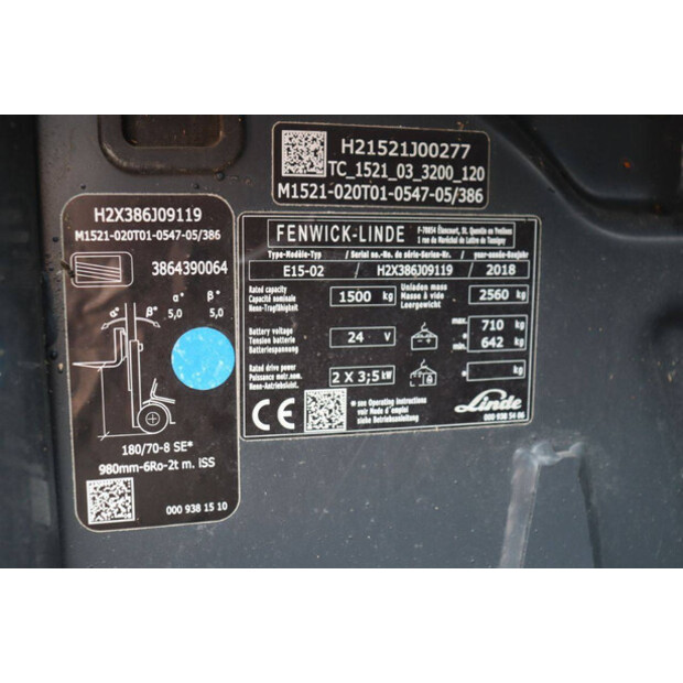2018 Linde E15-02-43711215